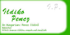 ildiko pencz business card