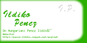ildiko pencz business card